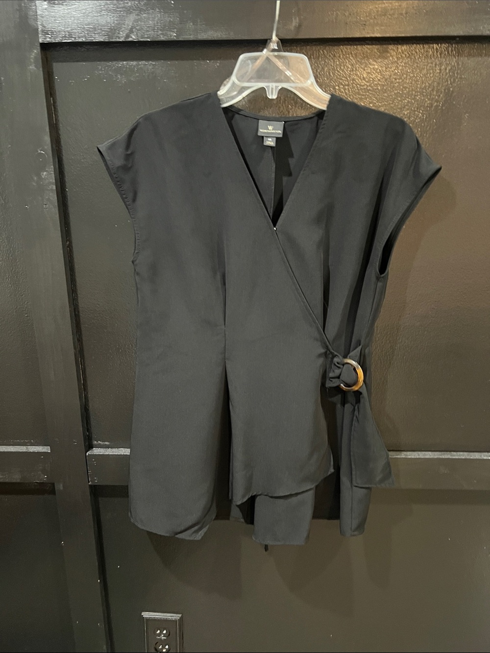 Worhington | Short Sleeve Black Blouse
